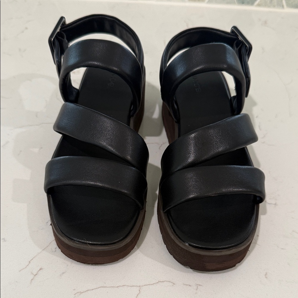 Vince Skylar Leather Wedge Sandal